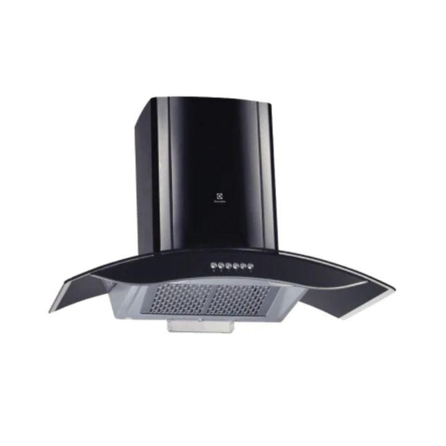 Electrolux EFC922GAK 90CM Curved Glass Chimney Hood, Auto Clean
