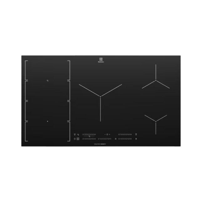 Electrolux EHI977BE 90cm UltimateTaste 700 Induction Hob – Built-In, 5 Cooking Zones, FlexiBridge, PowerBoost