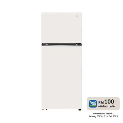 LG GN-B332PBGB 330L 2-Door Fridge, Top Freezer Refrigerator, Beige Inverter GNB332PBGB