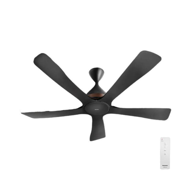 Panasonic F‑M15ECVBKSH 60″ WIFAN Wi-Fi Ceiling Fan, 5-Blade with Mobile App Control
