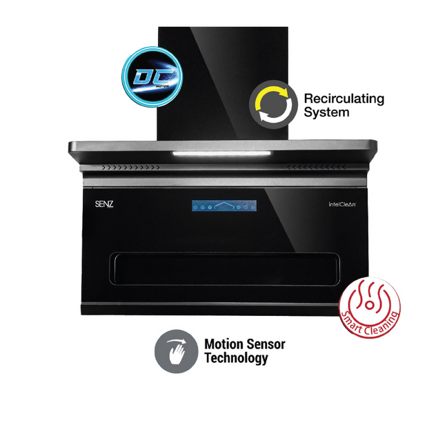 Senz SZ-CH9810DC VELOZ L Shape Design Heat Pro intelClean Cooker Hood 2000 M3/H 10 Speed Power SZ-GS9723FL SZCH9810DC Hud Memasak