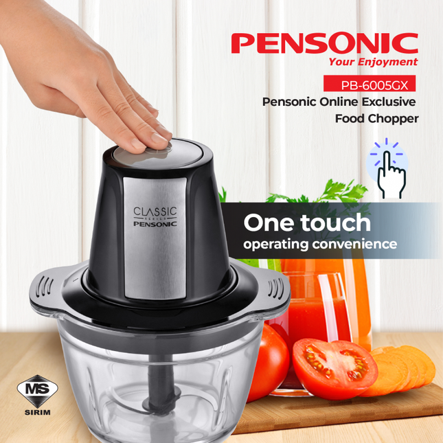 Pensonic PB6005GX 1L Electric Food Chopper PB-6005GX One Touch