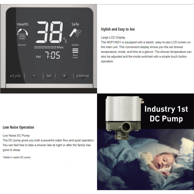 Panasonic DH3ND1MS Shower Non-Jet Pump Lcd Display