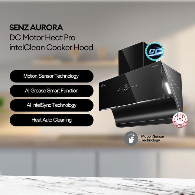 SENZ AURORA DC Motor Heat Pro intelClean Cooker Hood