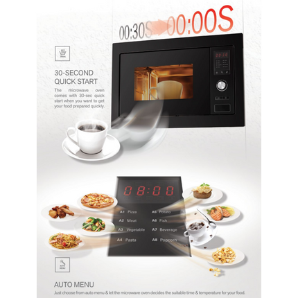 Rubine OREO28BL Built-in Microwave Oven 28L RMO-OREO-28BL OREO