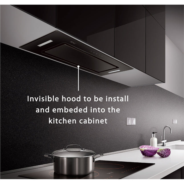 SENZ 1200m3/h Invisible MultiHood Cooker Hood - Mystery Black SZ-CH1288RC SZ-CH1288RC-B TOPELEC COOKING ASAP