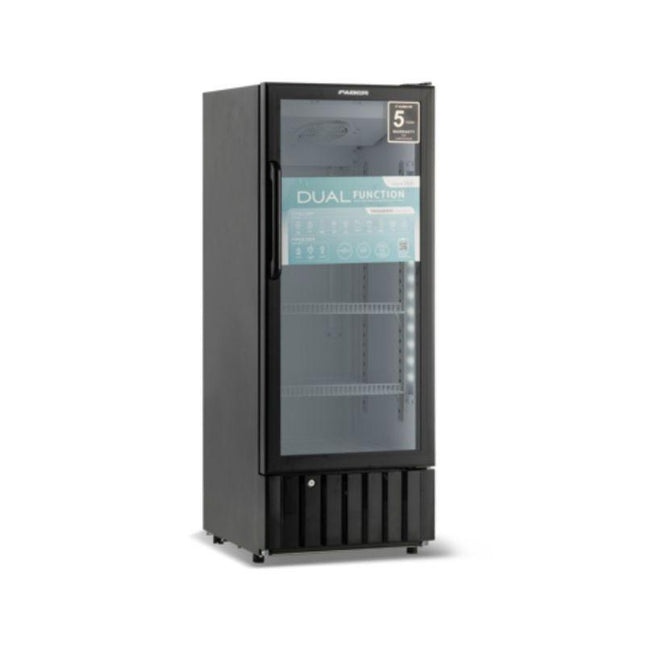 Faber FRESCO SC 199BK 190L Single Door Showcase Refrigerator with Dual Tempered Glass & Lock