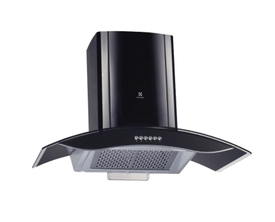 ELECTROLUX EFC922GAK 90CM CURVED GLASS CHIMNEY HOOD WITH AUTO CLEAN FUNCTION