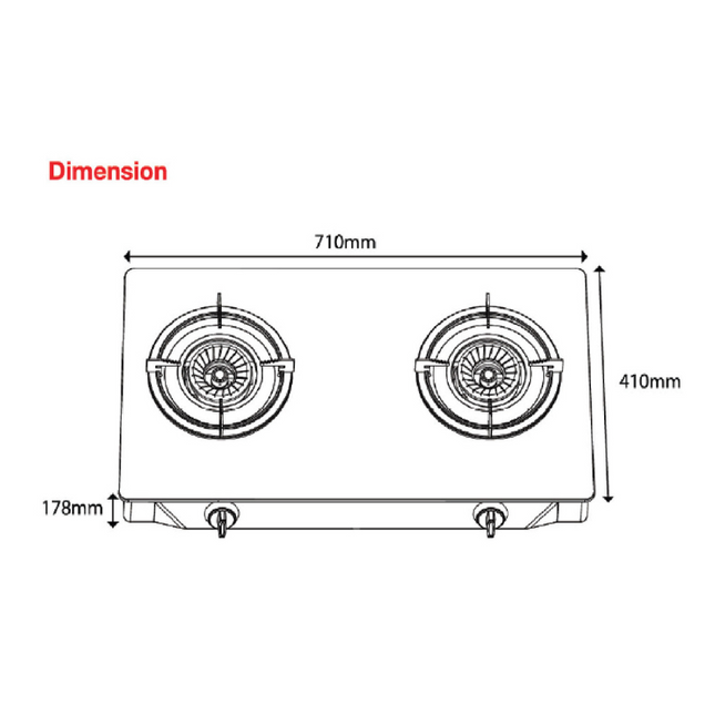 SENZ SZ-GS202 SZ-GS303 Table Top Linear Spiral Flame Gas Stove Safety Valve Futex Glass SZGS202 SZGS303 Dapur Gas 燃气厨房