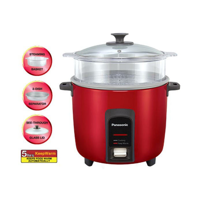 Panasonic SR-Y22FGJRSK Conventional Rice Cooker 2.2L Dish Seperator Red