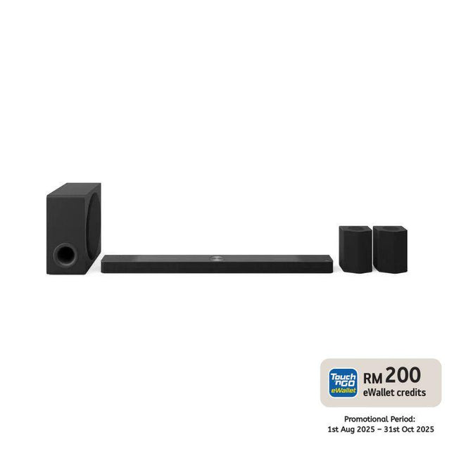 LG S95TR 9.1.5‑Channel Home Theater Soundbar, 810 W RMS, Dolby Atmos & DTS:X with Wireless Sub & Rear Speakers