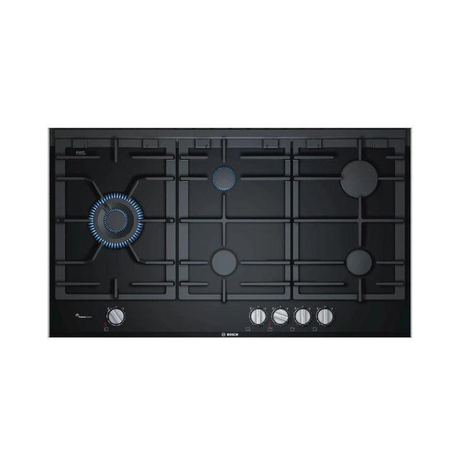 Bosch Serie 8 90cm Gas Hob Black Ceramic 5 Gas burner PRS9A6D70