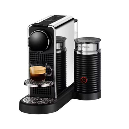Nespresso CitiZ Platinum & Milk Stainless Steel Coffee Machine C145-ME-ME-NE