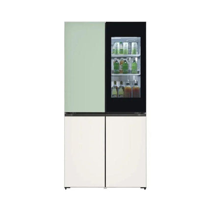 LG GR-A24FQSMB 617L 4-Door Fridge, Slim French Door, InstaView Door-in-Door Mint & Beige Finish GRA24FQSMB