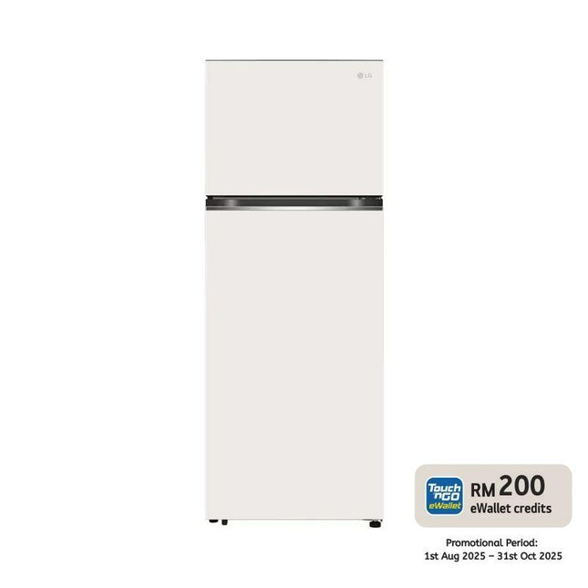 LG GN-B452PBFK 493L 2-Door Fridge, Top Freezer Refrigerator, Beige Multi Air Flow GNB452PBFK
