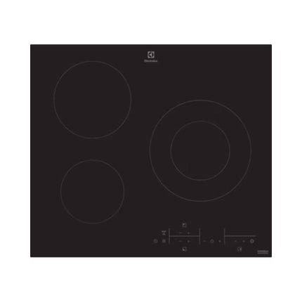 Electrolux EHC633BC 60cm Ceramic Hob UltimateTaste 300 – Built-In, 3 Cooking Zones, Touch Control