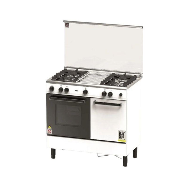 Zanussi ZCG932W Freestanding 3 Gas Burners Gas Range Cooker 62L Electric Multifunction Oven ZCG932W