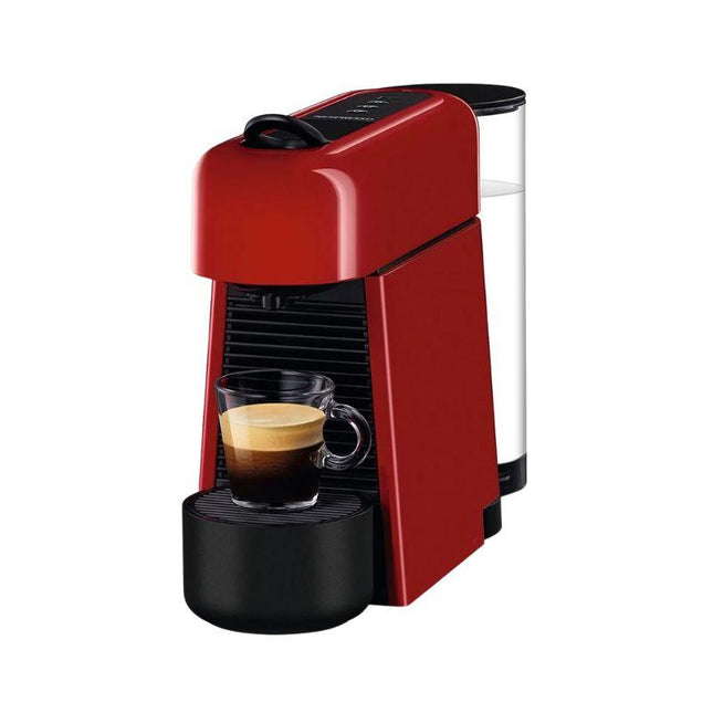 Nespresso D45-ME-RE-NE Essenza Plus Fully Automatic Capsule Espresso Coffee Pod Machine (Cherry Red) D45MERENE
