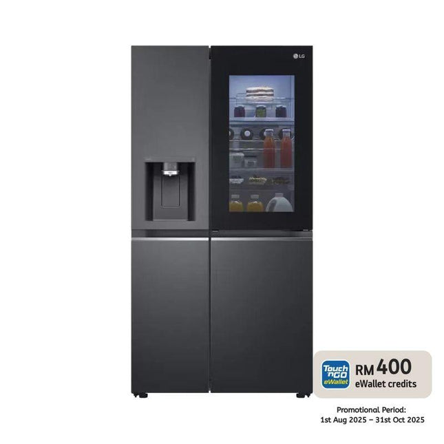 LG GC-X257CQES 635L  Side-by-Side Fridge, Door-in-Door Refrigerator, Instaview Water Ice Dispenser ThinQ