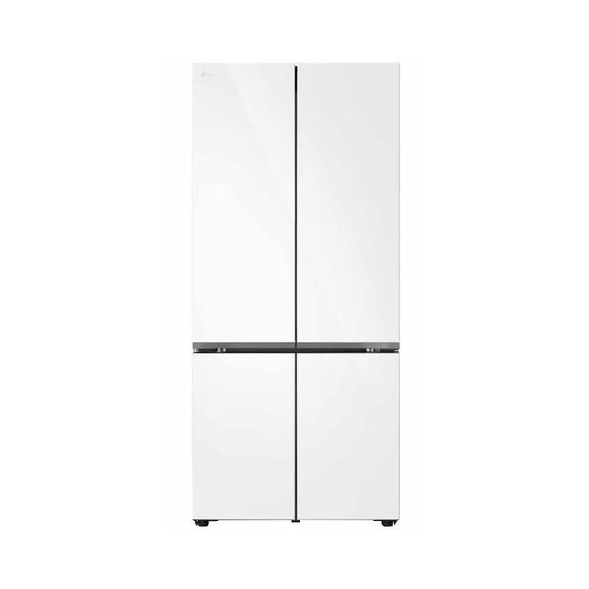 LG GV-B25FFGPB 617L 4-Door Fridge, French Door Refrigerator, Auto Ice Maker, White Glass Finish GVB25FFGPB
