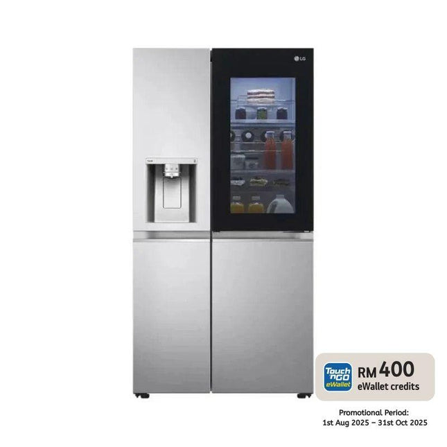 LG GC-X257CSES 674L Side-by-Side Fridge, InstaView Refrigerator Door-in-Door™ UVnano® Water Dispenser GCX257CSES