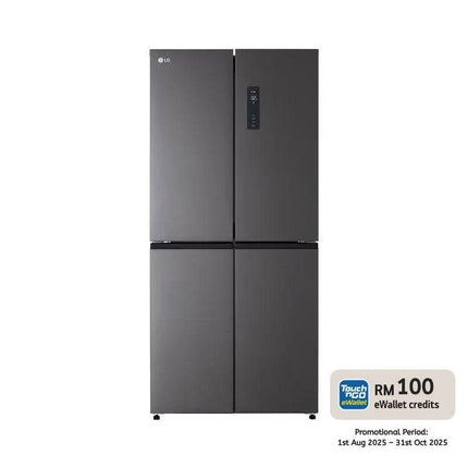 LG GC-B47FFQAB 470L 4-Door Fridge Multi Door, Essence Black Steel GCB47FFQAB