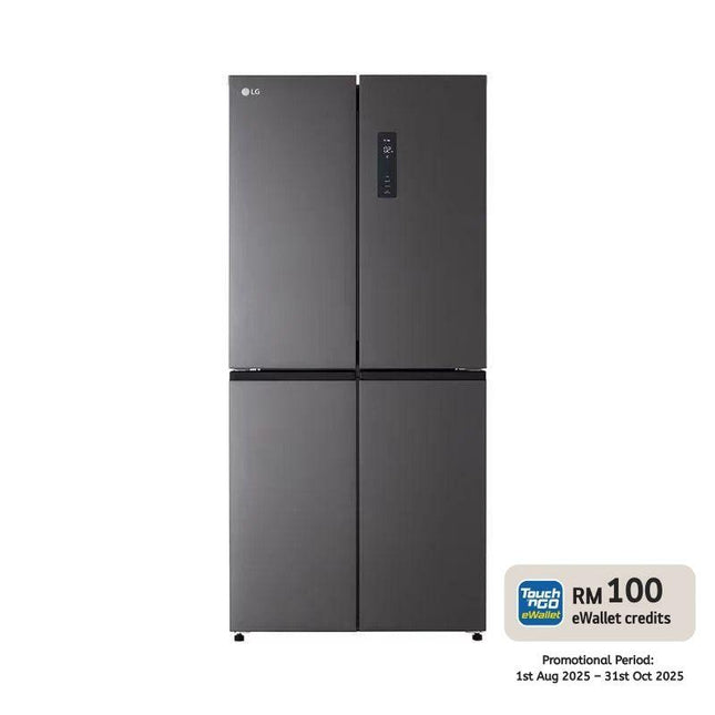 LG GC-B47FFQAB 470L 4-Door Fridge Multi Door, Essence Black Steel GCB47FFQAB