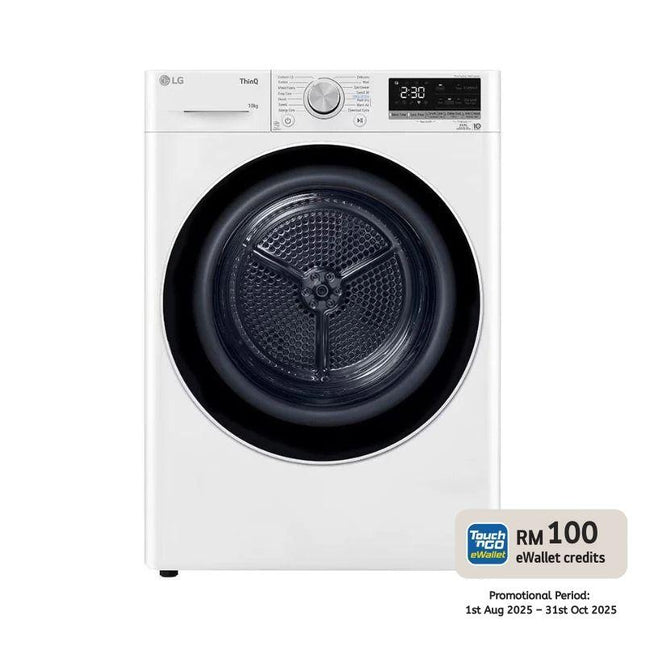LG RH10VHP2W 10KG Dual Inverter Heat Pump Dryer – Auto‑Cleaning Condenser, Allergy Care & ThinQ® Wi‑Fi