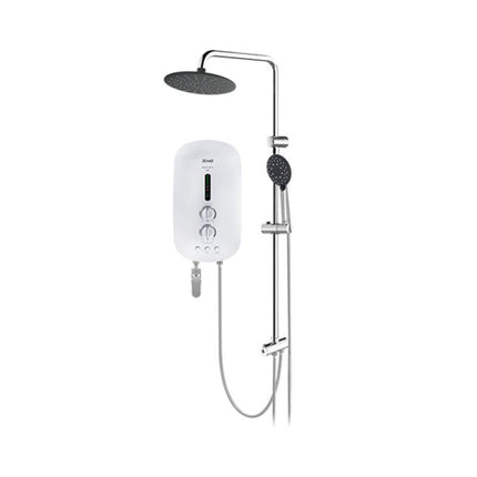 Alpha Smart 18i Plus DC Pump Smart Shower Heater with Rain Shower, Ivory White with Rain Shower