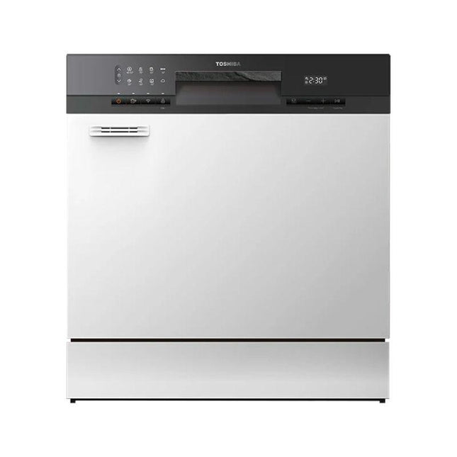 Toshiba DW‑08T3(S)‑MY 8‑Place Tabletop Dishwasher, Compact & Energy‑Efficient