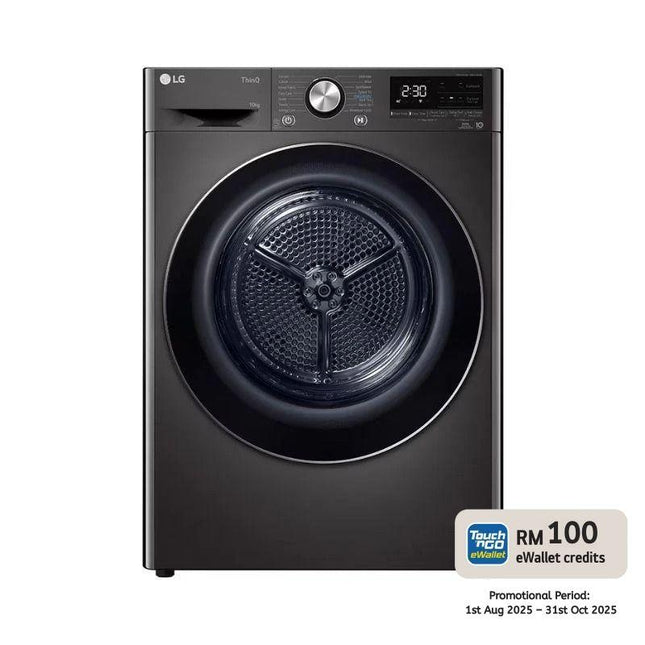 LG RH10VHP2B 10KG Dual Inverter Heat Pump Dryer – Auto‑Cleaning Condenser, Allergy Care & ThinQ® Wi‑Fi