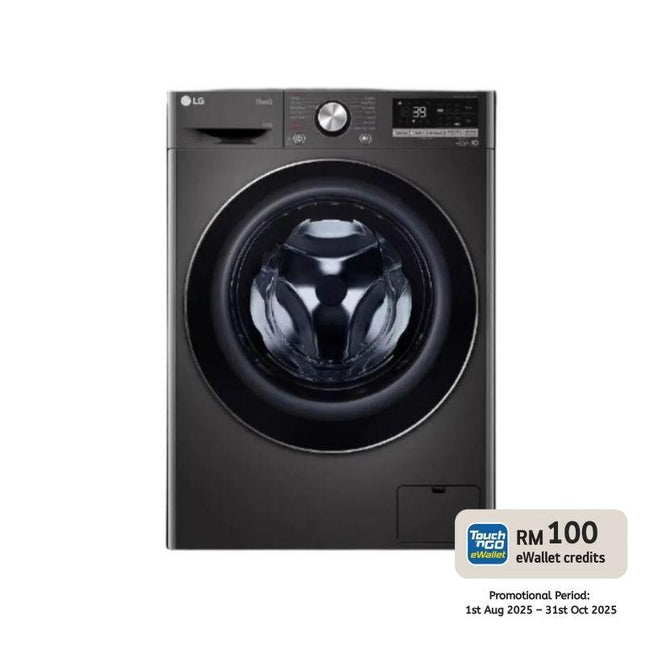 LG FV1412S3B 12KG Front Load Washer, LG with AI Direct Drive™ and TurboWash™360