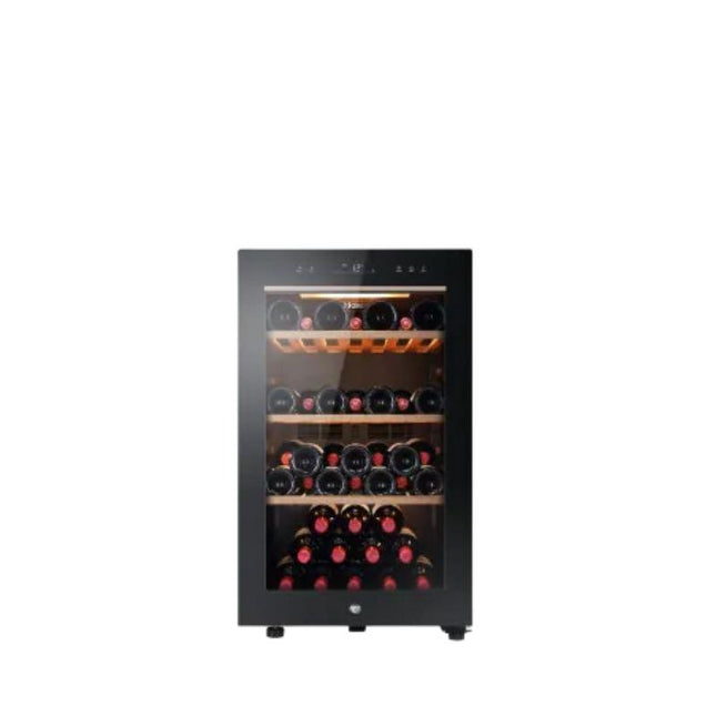 Haier HWS‑49G 118L Wine Chiller – 49 Bottles, Anti‑UV Glass & Digital Touch