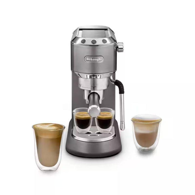 Delonghi EC885GY Dedica Arte Manual Espresso Machine – Grey, My LatteArt Wand