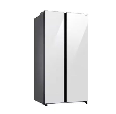 SAMSUNG 646L Refrigerator SBS -Auto Open Door White Glass  RS80F65MNWME