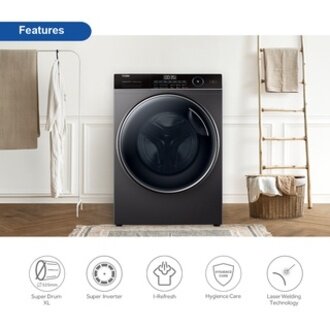 Haier 10kg/6kg 2 in 1 Front Load Super Inverter Washer Dryer / XL Drum / I-Refresh - HWD100-BP14959S8