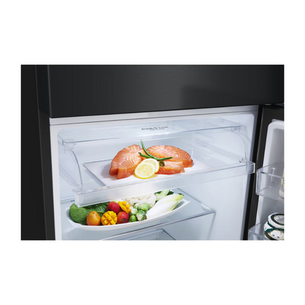 LG GN-B392PQBK 423L Top Freezer Fridge in Essence Matt Black LinearCooling™ LG ThinQ™ GNB392PQBK Peti Ais