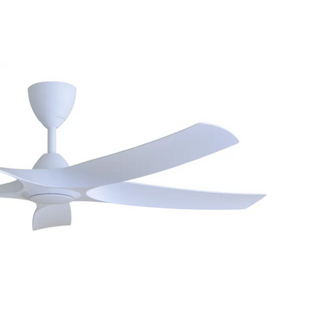 ALPHA Alkova AXIS 56'' AXIS-5B/56 DC Motor Ceiling Fan with 5 Blades (8 Speed Remote) Oak / Matt White