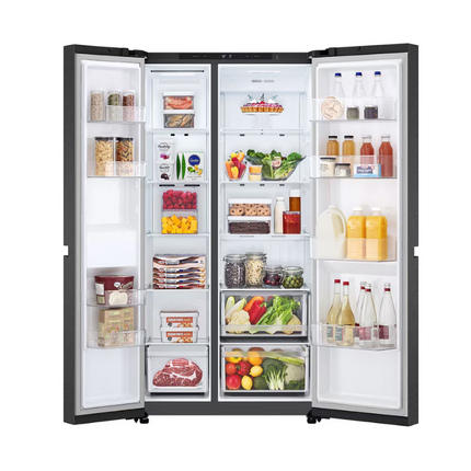 LG GC-B257KQJW 655l Side by Side Fridge in Essence Matte Black Smart Inverter™ ThinQ™ GCB257KQJW Peti Ais