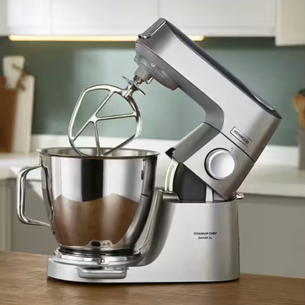 Kenwood Titanium Chef Baker XL Silver KVL85.004SI EasyWeigh™ scales Nesting DuoBowl™ KVL85004SI KVC3100S Mesin Pengadun