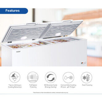 Haier 535L 6-in-1 Convertible Chest Freezer / 150h Cooling Retention / Anti-Bacterial - BD-568HP