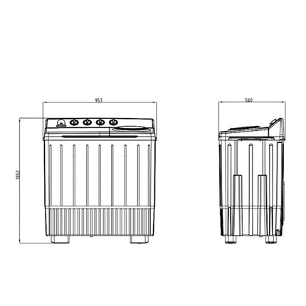PANASONIC NA-W16XG2B TWIN TUB WASHING MACHINE 16 KG WASH, 8 KG SPIN BIG CAPACITY NA-W16XG2BMY