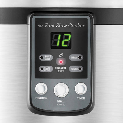 Breville The Fast Slow Cooker 6L BPR650 Stainless Steel  Low, Med, High Pressure Cook