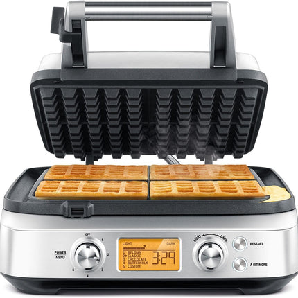 BREVILLE BWM640 the Smart Waffle™ Pro 4 Slice Waffle Maker | Non Stick