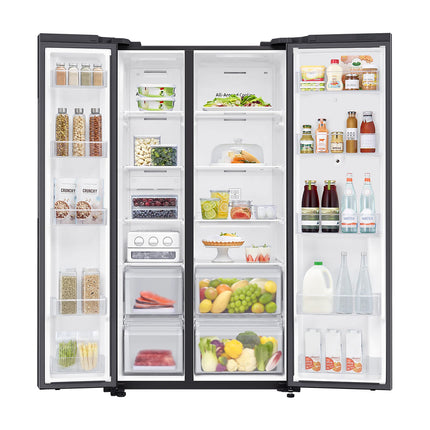 Samsung RS62T5F01B4/ME Side by Side Refrigerator with Family Hub, 660L Digital Inverter- RS62T5F01B4ME