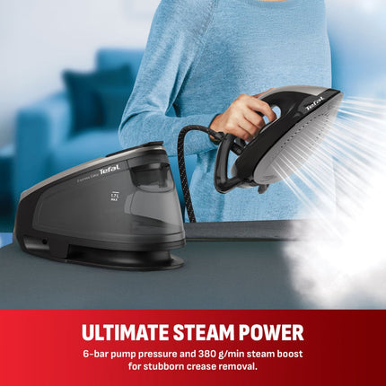 [NEW] Tefal 2200W Express Easy Steam Generator Iron SV6140 (6 Bars pressure, Ceramic Xpress Glide Soleplate) Seterika Stim