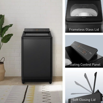Panasonic NA-FD12VR1BT/NA-FD125V3BT Top Load Stain Care Washing Machine 12.5KG Inverter Ai Smart Wash NAFD12VR1BT/NAFD125V3BT Mesin Basuh