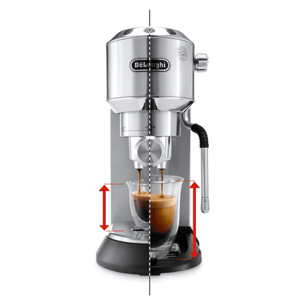 DELONGHI EC885 Dedica Arte Pump Manual Espresso Coffee Machine with New Milk Frother for Home Cafe EC885.BG EC885.GY EC885.M EC885BG EC885GY EC885M EC785 Upgrade (Metal / Grey / Beige Gold) | Home Use | Coffee Maker | 咖啡机 | Mesin Kopi