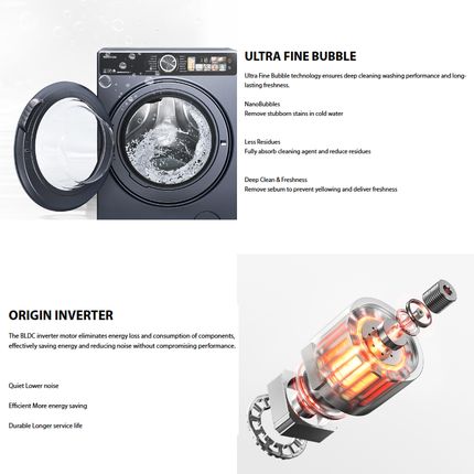 Toshiba TW-T25BZP140MWM(MG) 13.0 Kg T25 Front Load Washer The GREATSTEAM Technology TWT25BZP140MWMMG