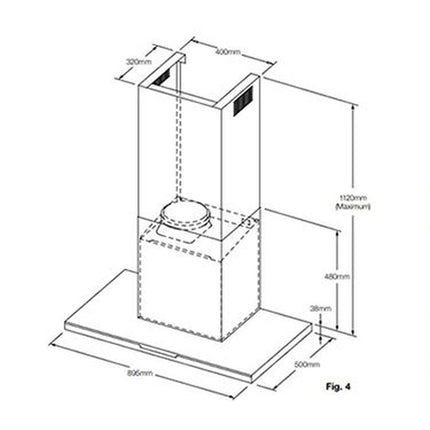 Electrolux EFC926BAR Cooker Hood 1300M3/H